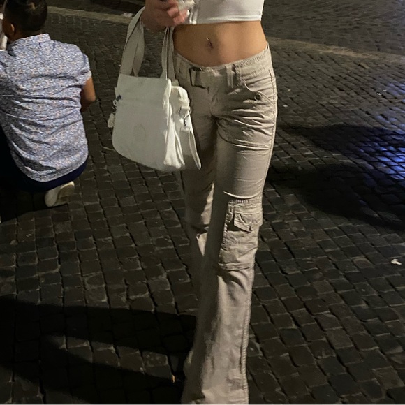 Garage flared low rise bootcut cargo pants🩶 - Picture 3 of 6